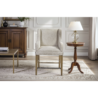 Sunvega Upholstered Counter Stool Set of 2 in Soft Polyester with Cashew Finish