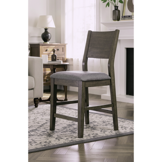Sunvega Industrial U-Shape Metal Legs Walnut Black Finish Two Tone Design Bench