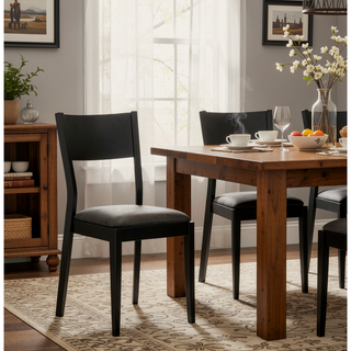Sunvega Rustic Grey Solid Wood Round Dining Table with Open Shelf Storage