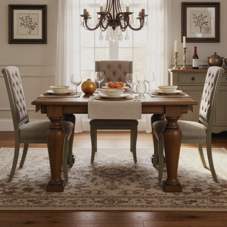 Sunvega Traditional Classic Style Side Chairs Set of 2 with Button-Tufted Back and Nailhead Trim