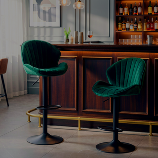 Sunvega Adjustable Bar Stools Set of 2 with Back and Footrest for Kitchen Pub