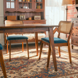 Sunvega Orange Velvet Dining Chair Set of 2 with Armless Design and Solid Wood Frame