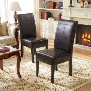 Sunvega Modern Upholstered Dining Chair with T-Stitch Design and Wood Legs