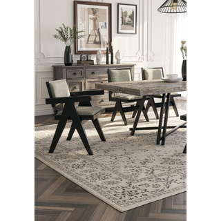 Sunvega Black Contemporary Metal Trestle Base Dining Table Rectangle 1pc