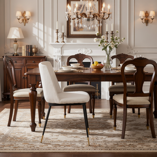 Sunvega Contemporary Velvet Upholstered Chair with Black Metal Frame and Gold Accents Set of 2