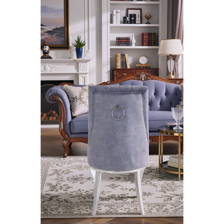 Sunvega Black Synthetic Leather & Chrome Metal High Back Armless Side Chair Set of 2