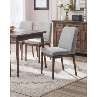 Sunvega Mid-Century Modern Dining Chairs Set of 2 with Plush Fabric Upholstered Cushion