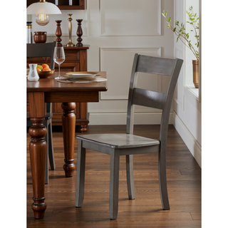 Sunvega Contemporary Rectangular Dining Table with Wood Base and Gray Finish