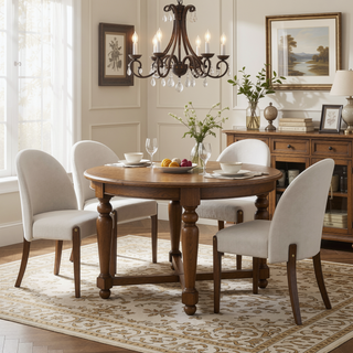Sunvega White Chenille Upholstered Side Chair with Foam Seat (Set of 2)