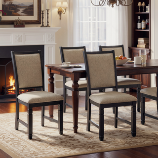 Sunvega Anji Set of Two Side Dining Chairs with Cushioned Seat and Curved Back