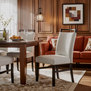 Sunvega Upholstered Dining Bench with Beige Gray Finish and Contemporary Style