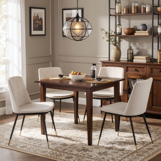 Sunvega Contemporary Velvet Upholstered Chair with Black Metal Frame and Gold Accents Set of 2