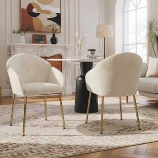 Sunvega Modern Upholstered Dining Chair Set of 2 with Comfortable Seat