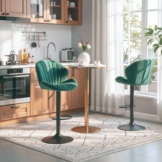 Sunvega Adjustable Bar Stools Set of 2 with Back and Footrest for Kitchen Pub