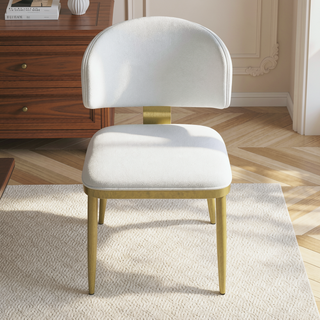 Sunvega Modern PU Leather Dining Chairs Set of 2 with Metal Frame for Kitchen Dining Room