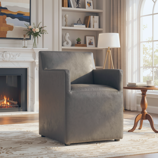 Sunvega Modern Dining Chair in Luxurious Faux Leather for Dining Room