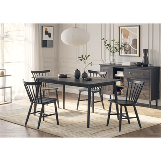 Sunvega Mid-Century Modern Dining Chairs with Spindle Back and Shaker Legs