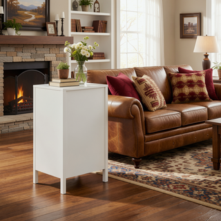 Sunvega Sideboard with Artistic Wave Design and Adjustable Shelves for Living Room