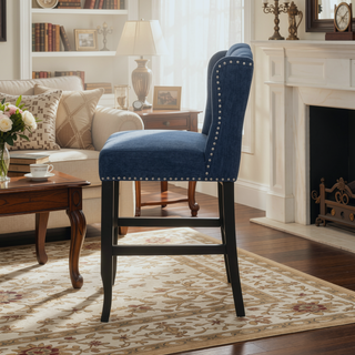 Sunvega Vienna Contemporary Tufted Wingback 31 Inch Counter Stools Set of 2