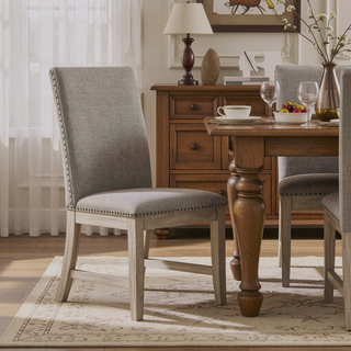 Sunvega Traditional Style Wood Framed Bench with Nailhead Trim and Rustic Brown Finish