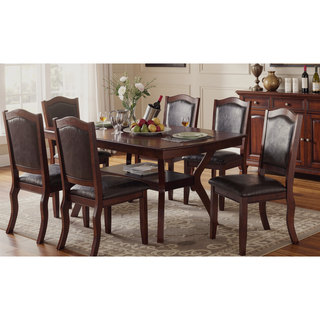 Sunvega Contemporary Espresso Finish Solid Wood Counter Height Dining Table with Shelve