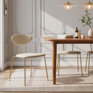 Sunvega Modern Gray Velvet and Gold Metal Leg Dining Chairs Set of 2