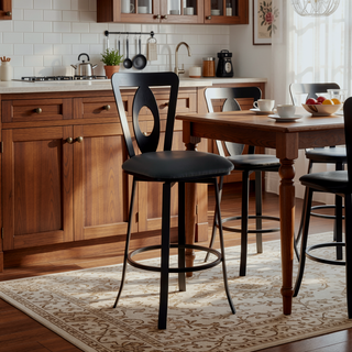 Sunvega Armless Lightweight Barstool with Tall Back and Floor Protectors in Gray