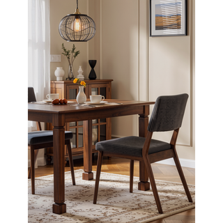Sunvega Scandinavian Style Dusty Mauve Corduroy Padded Side Chair Set of 2