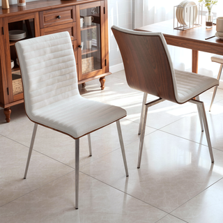 Sunvega Mason Contemporary Dining Accent Chair with Swivel and Faux Leather