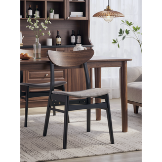 Sunvega Rectangular Walnut Finish Dining Table with Wooden Top and Legs