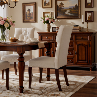 Sunvega Tufted Dining Chairs with High Back and Diamond Stitching Set of 2