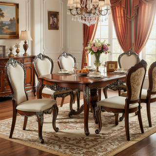 Sunvega Traditional Style Dining Chair with Plush Cushions and Nailhead Trim Set of 2