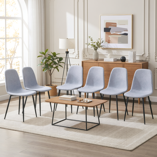 Sunvega Modern Medieval Style Dining Chairs with Velvet Cushions and Golden Metal Legs