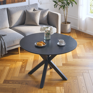 Sunvega Mid-century Dining Table for 4-6 People With Round MDF Top