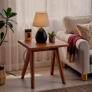 Sunvega Mid-Century Modern Rattan Bench with Natural Finish for Kitchen Dining