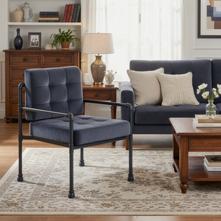 Sunvega Brantley Gray Velvet Upholstered Bench with Memory Foam Cushion