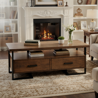 Sunvega Transitional Walnut Finish Wooden Bench Contemporary Dining Furniture