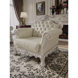 Sunvega Dresden Vintage Bone White Finish Nightstand with Two Spacious Felt-Lined Drawers