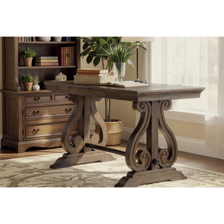 Sunvega Dark Oak Finish Wooden Backrest Bench with Curved Arms for Dining