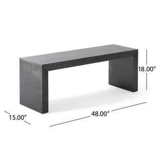 Sunvega Farmhouse Style Acacia Wood Dining Bench with Complementary Finish