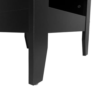 Sunvega Modern Mid Century Nightstand with Drawer and Open Storage Shelf