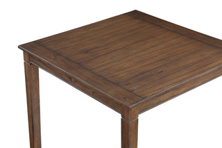 Sunvega Compact Farmhouse Counter Dining Set with Plank Effect Table Top and Shaped Stool Seat