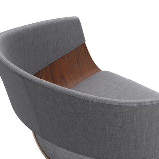 Sunvega Adjustable Swivel Bar Stool with Light Grey Linen Look Upholstery