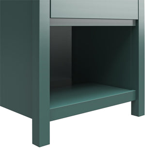 Sunvega Timeless 1 Drawer Nightstand with Vintage Gold Pulls and Open Cubby