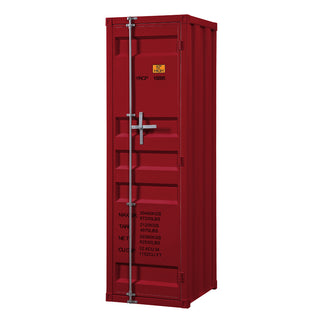 Sunvega Industrial White Cargo Wardrobe with Hanging Rod and Secure Lock
