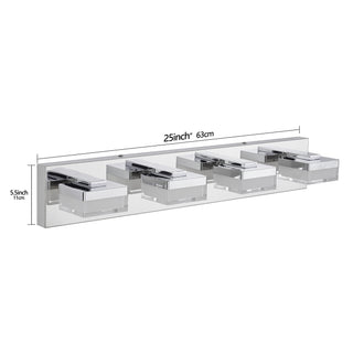 Sunvega Exclusive Original Design 4 Lights Bathroom Vanity Fixture in Matt Black