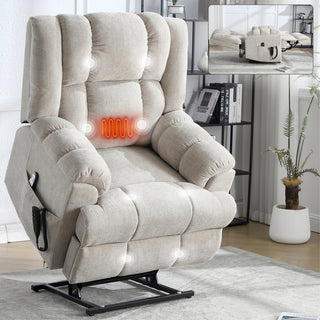Sunvega Dual Motor Lift Recliner Chair with Massage Lumbar Heat and Power Remote