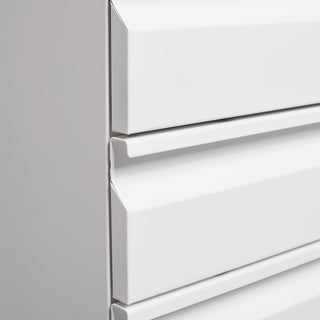 Sunvega 3-Drawer Mobile Metal Filing Cabinet with Lock for Legal Letter Size