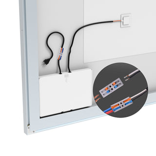 Sunvega 30x36 Inch LED Bathroom Vanity Mirror with Anti-Fog Touch Switch and Memory