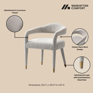 Sunvega Mid-Century Modern Accent Chair with Upholstered Legs for Living Room